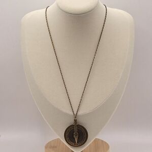 Brass Ornate Love Meter Necklace
